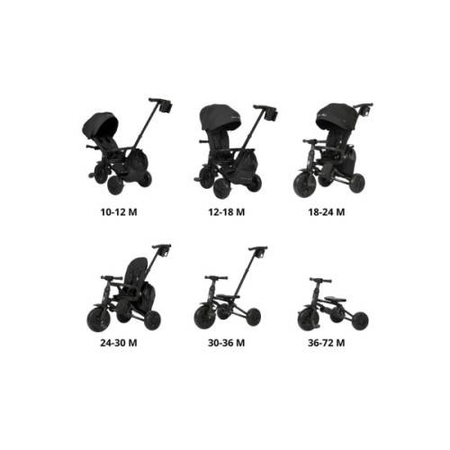 Дитячий велосипед QPlay Nova складаний триколісний Max Black (S703NovaMaxBlack)