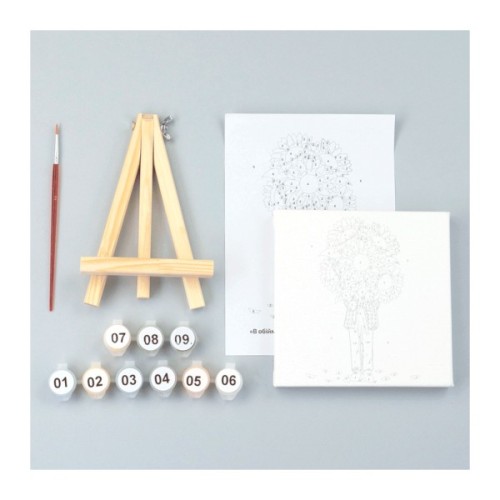 Картина по номерам Rosa В обіймах сонця, 15х15см, з мольбертом (4823098548607)