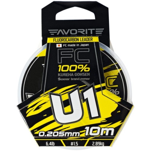 Флюорокарбон Favorite U1 FC 10m 1.5/0.205mm 6.4lb/2.89kg (1693.11.77)