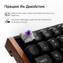 Клавіатура Keychron K2HE Gateron Double-Rail Magnetic Nebula Hot-swap QMK Wireless/Bluetooth/USB-А UA Wood/Black (K2H-F1-UA)