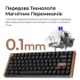 Клавіатура Keychron K2HE Gateron Double-Rail Magnetic Nebula Hot-swap QMK Wireless/Bluetooth/USB-А UA Wood/Black (K2H-F1-UA)