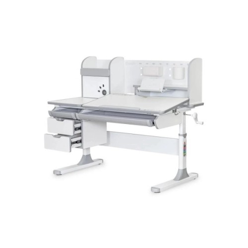 Парта Mealux Hamilton Multicolor Grey (BD-680 W/G MC+G з полицею)