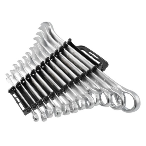 Ключ Стандарт ріжково-накидний 12 шт. (8-24 мм) на холдері (NKK12STA)