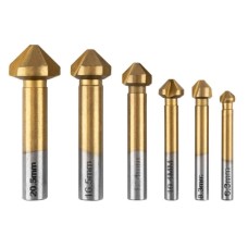 Набір свердл Graphite конічні, для фрезування, TiN, 6.3–20.5мм, кейс, 6шт (54T427)