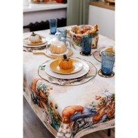 Скатертина Прованс гобеленова Гарбузові гноми 135х220 (036243)