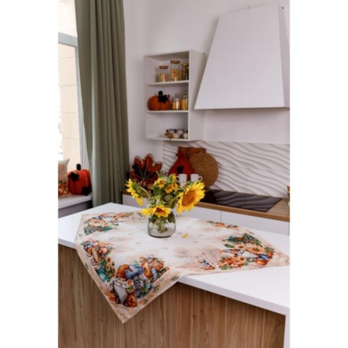 Скатертина Прованс гобеленова Гарбузові гноми 135х220 (036243)
