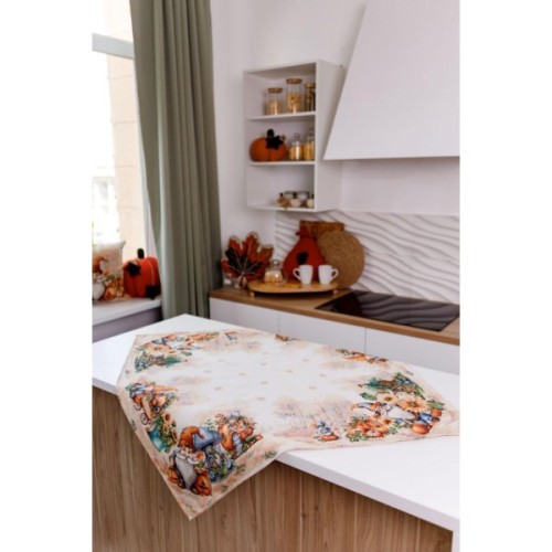Скатертина Прованс гобеленова Гарбузові гноми 135х220 (036243)