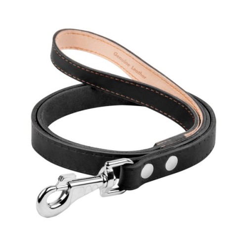 Повідець для собак Collar одинарний непрошитий Ш 20 мм Д 122 см чорний (04731)