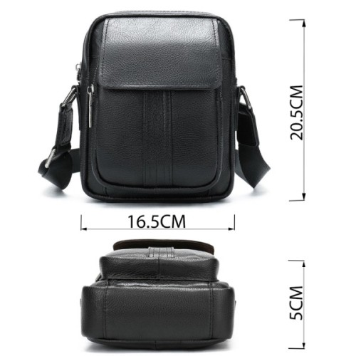 Сумка Vintage Шкіряна флотар Чорна (14943)