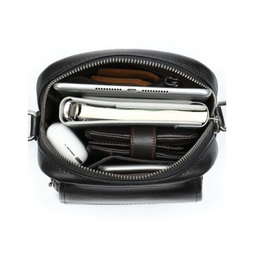 Сумка Vintage Шкіряна флотар Чорна (14943)