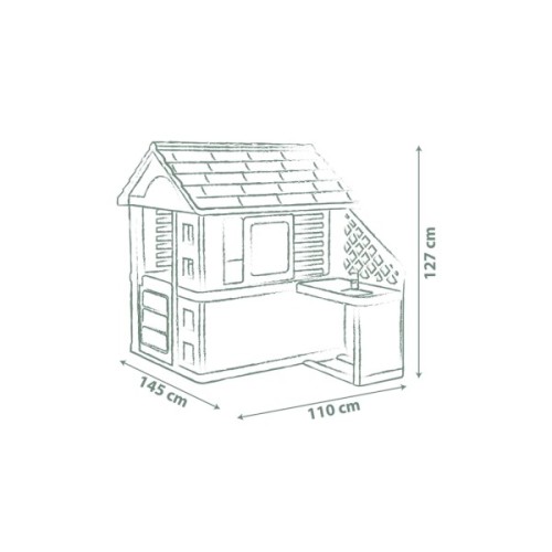 Ігровий будиночок Smoby Life Сонячний з літньою кухнею (7600810739)