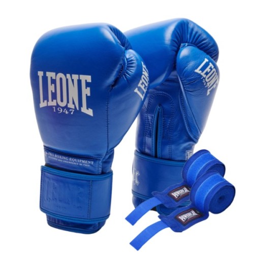 Боксерські рукавички Leone GN111 The Greatest Blue 10 унцій (GN111_Blue_10oz)
