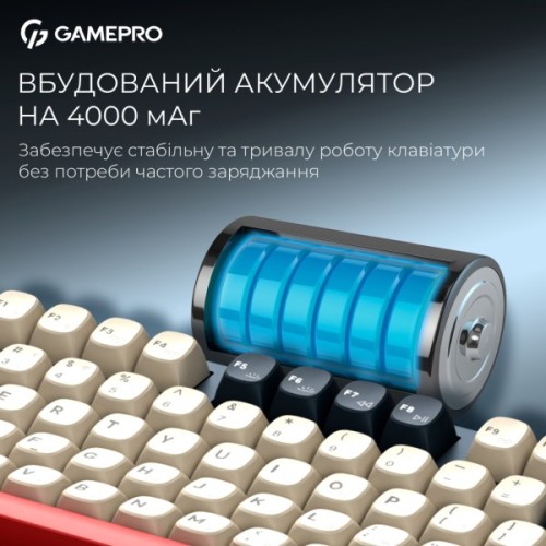 Клавіатура GamePro Asgard Ragnar Wireless/Bluetooth/USB UA Blue (MK285BL)