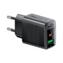Зарядний пристрій Acefast 2xUSB 30W (USB-C+USB-A) Gan A98 Black (6974316283263)