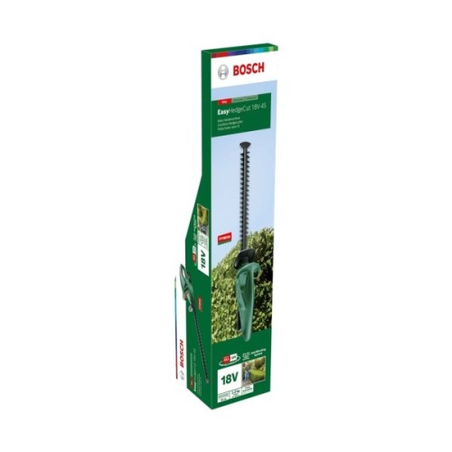 Кущоріз Bosch акумуляторний EasyHedgeCut EasyHedgeCut 18-45 18V, 2Ah, лезо 45см, крок різу 15мм (0.600.849.H02)
