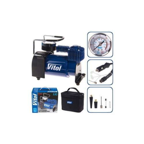 Автомобільний компресор VITOL K-40 150psi/14Amp/37л (K-40)