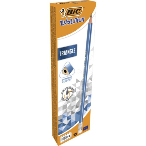 Олівець графітний Bic Evolution Triangle НВ 2 мм з гумкою (bc964849)