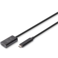 Дата кабель USB-С to USB-C 5.0m M/F USB3.2 Gen2 Active 10G Digitus (DA-73112)