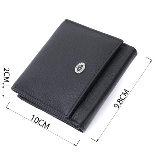 Гаманець ST Leather З натуральної шкіри Чорний (22709)