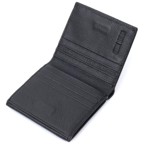 Гаманець ST Leather З натуральної шкіри Чорний (22709)