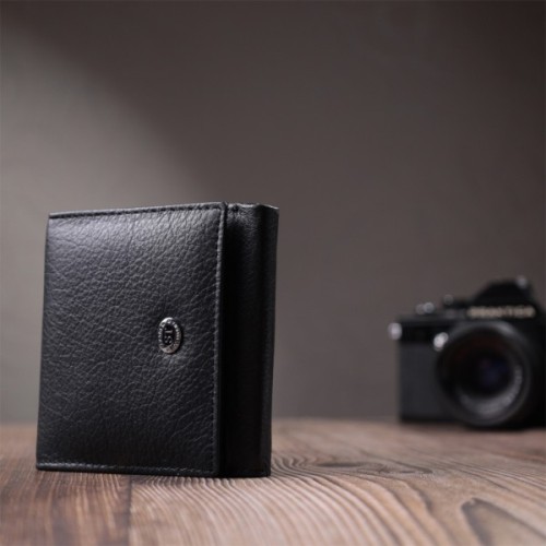 Гаманець ST Leather З натуральної шкіри Чорний (22709)