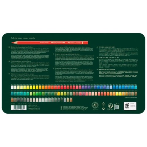 Олівці кольорові Faber-Castell POLYCHROMOS 102 кольори в металевій коробці (210061) (33048)