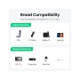 Кабель мультимедійний HDMI M to HDMI F 1.0m 8K HD151 black Ugreen (40447)