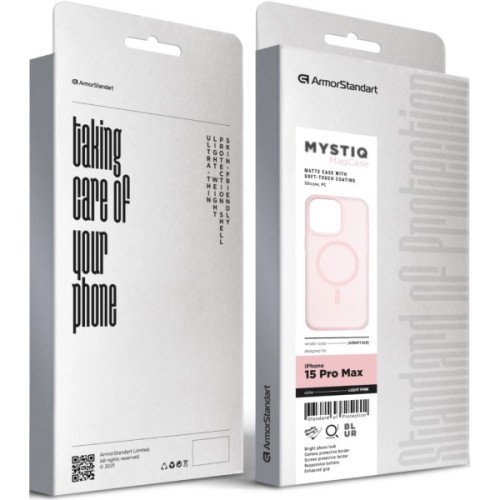 Чохол до мобільного телефона Armorstandart Mystiq MagCase Apple iPhone 15 Pro Max Light Pink (ARM91568)