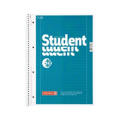 Книга записна Brunnen Коледж-блок А4 DUO, лінія + клітинка, 80 аркушів (10 679 74)