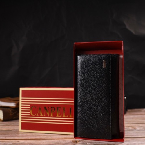 Портмоне Canpellini Унісекс з натуральної шкіри Чорне (21856)