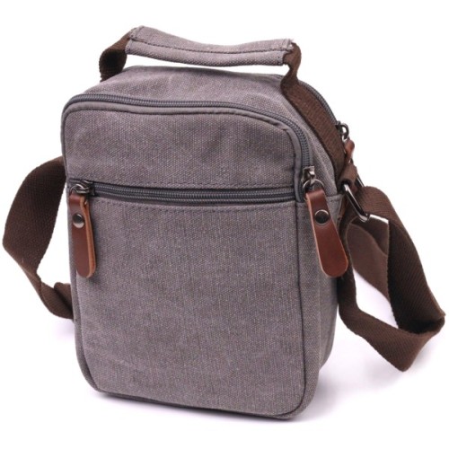 Сумка Vintage Чоловіча з текстилю Сіра (21244)
