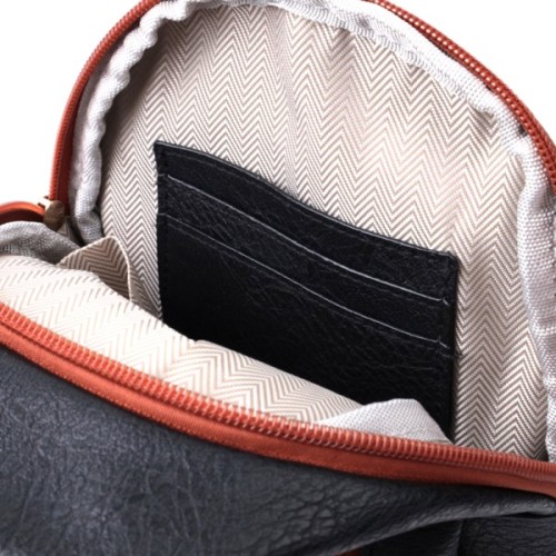 Сумка Vintage З отвором для навушників з екошкіри Чорна (22787)