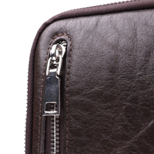 Сумка Grande Pelle Бананка з гладкої натуральної шкіри Коричнева (22880)