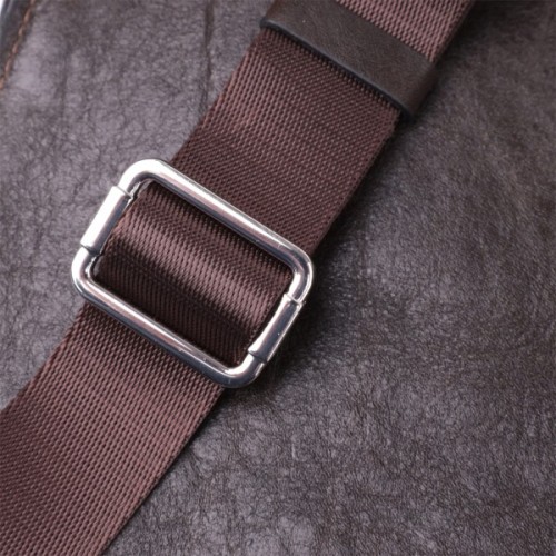 Сумка Grande Pelle Бананка з гладкої натуральної шкіри Коричнева (22880)