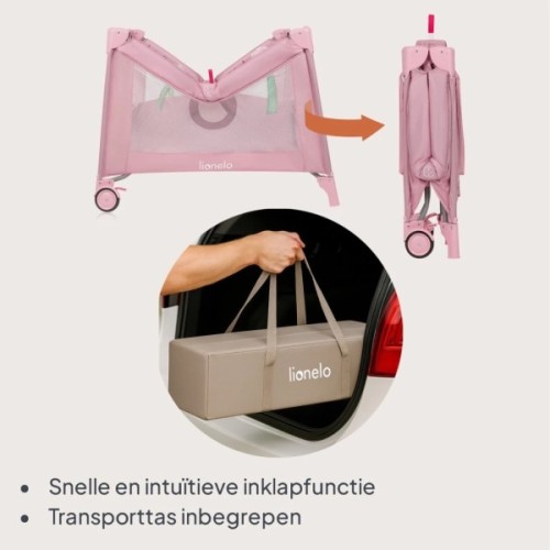 Дитячий манеж Lionelo MILLE PLUS PINK (LO-MILLE PLUS PINK)