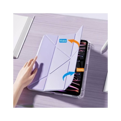 Чохол до планшета BeCover Ultra Slim Origami Transparent Apple iPad Pro 11" M5 2025 Purple (715957)