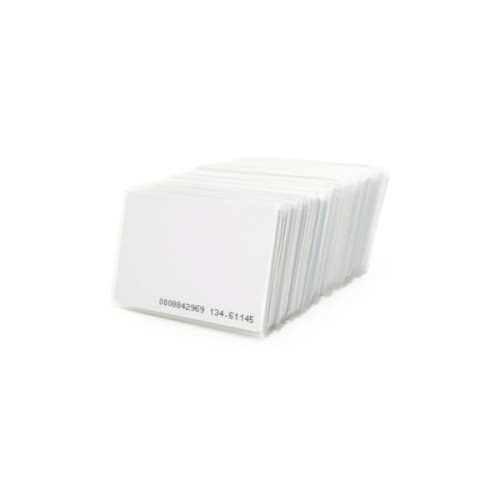 Безконтактна картка Voltronic 125кГц, TK4100, 1.6мм, для перезапису, біла, з прорізом, 100шт. (YT33347)