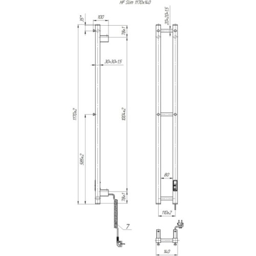 Сушарка для рушників Hygge Family Slim (3.164.045618.BM)