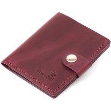 Портмоне Shvigel Шкіряне Вишневе (16478)