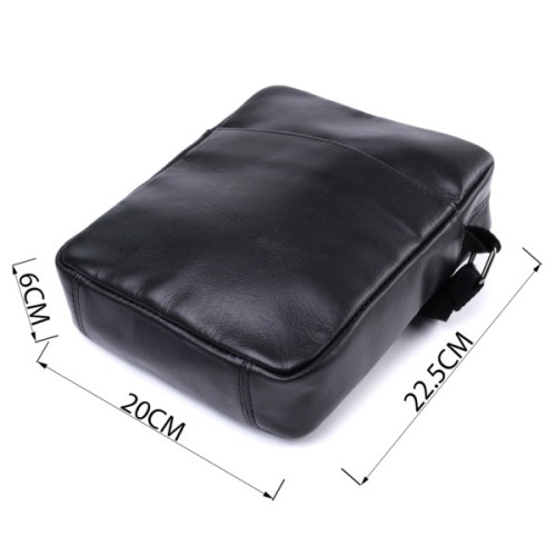 Сумка Shvigel Через плече з натуральної шкіри Чорна (22849)