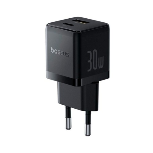 Зарядний пристрій Baseus Palm Fast Charger C+U 30W cluster black (P1011160A113-00)