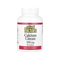 Мінерали Natural Factors Кальцій цитрат, 350 мг, Calcium Citrate, 90 таблеток (NFS-01611)