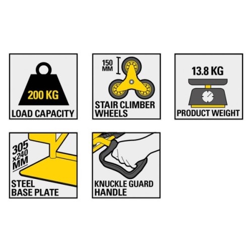 Візок вантажний Stanley до 200кг, розмір платформи 30.5х24см, вага 13,8 кг (SXWT-HT523)