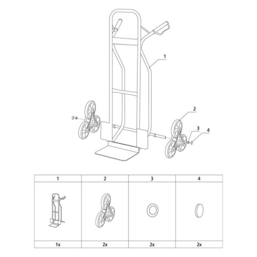 Візок вантажний Stanley до 200кг, розмір платформи 30.5х24см, вага 13,8 кг (SXWT-HT523)