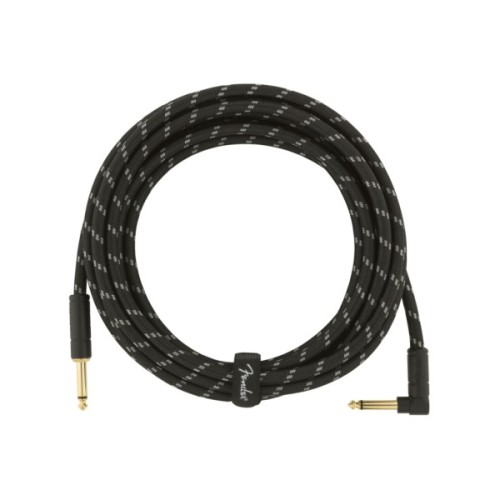 Інструментальний кабель Fender Cable Deluxe Series 15' Angled Black Tweed (228453)