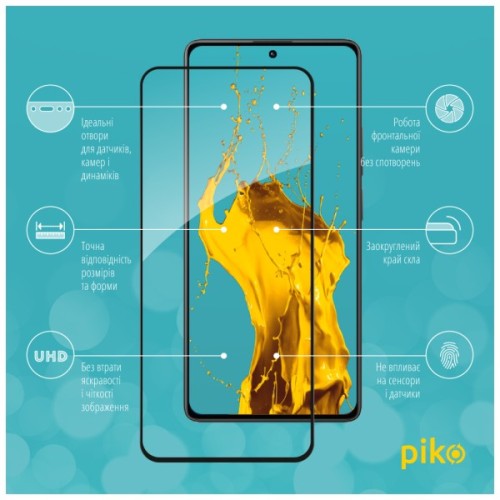 Скло захисне Piko Full Glue Xiaomi Poco M6 Pro Black (1283126589737)