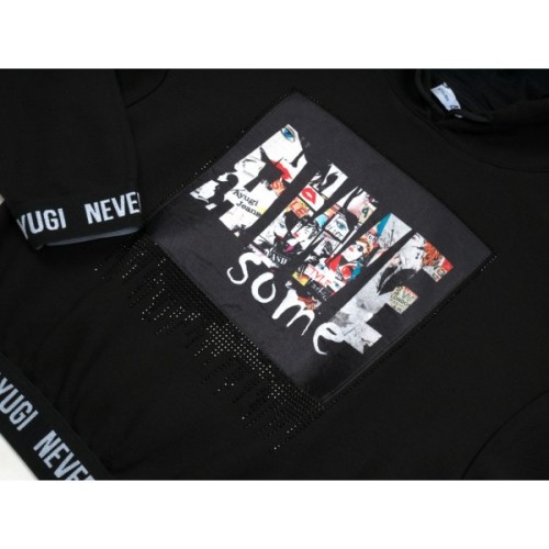 Кофта дитяча A-Yugi с капюшоном (4320-152G-black)