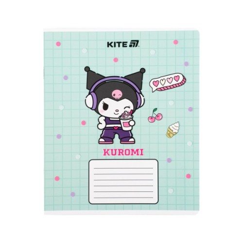 Зошит Kite Kuromi, 12 аркушів, клітинка (HK25-232-4)