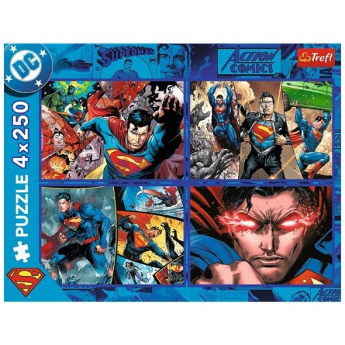 Пазл Trefl Superman Сміливість Супермена 4х250 елементів (5900511133400)