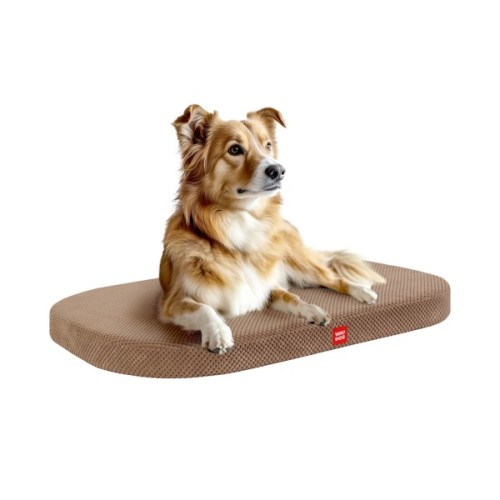 Лежак для тварин WAUDOG Relax Доріс велюр, зі знімним чохлом, 80х55 см бежевий (131114)